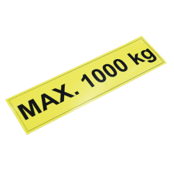 100007LG Informacijska naljepnica - maksimalna nosivost - 1000 kg